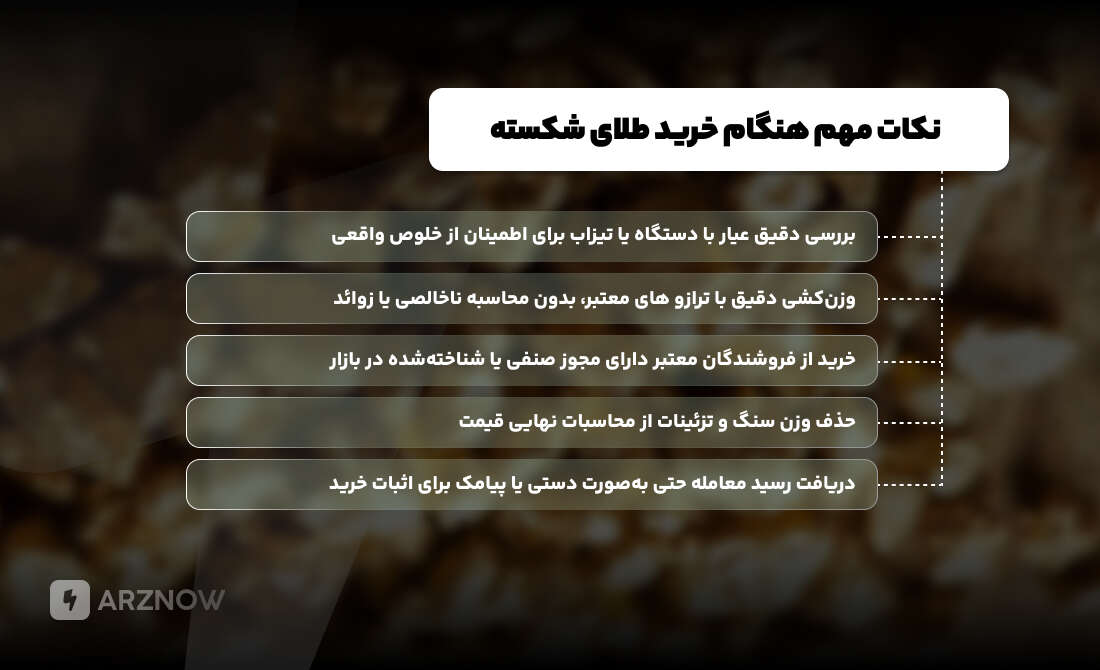 نکات مهمی که هنگام خرید طلای شکسته باید در نظر بگیرید